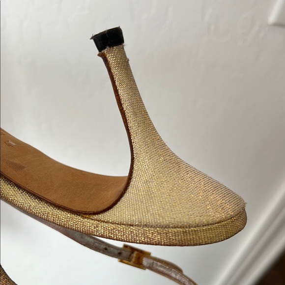 Elegant Gold Slingback Heels